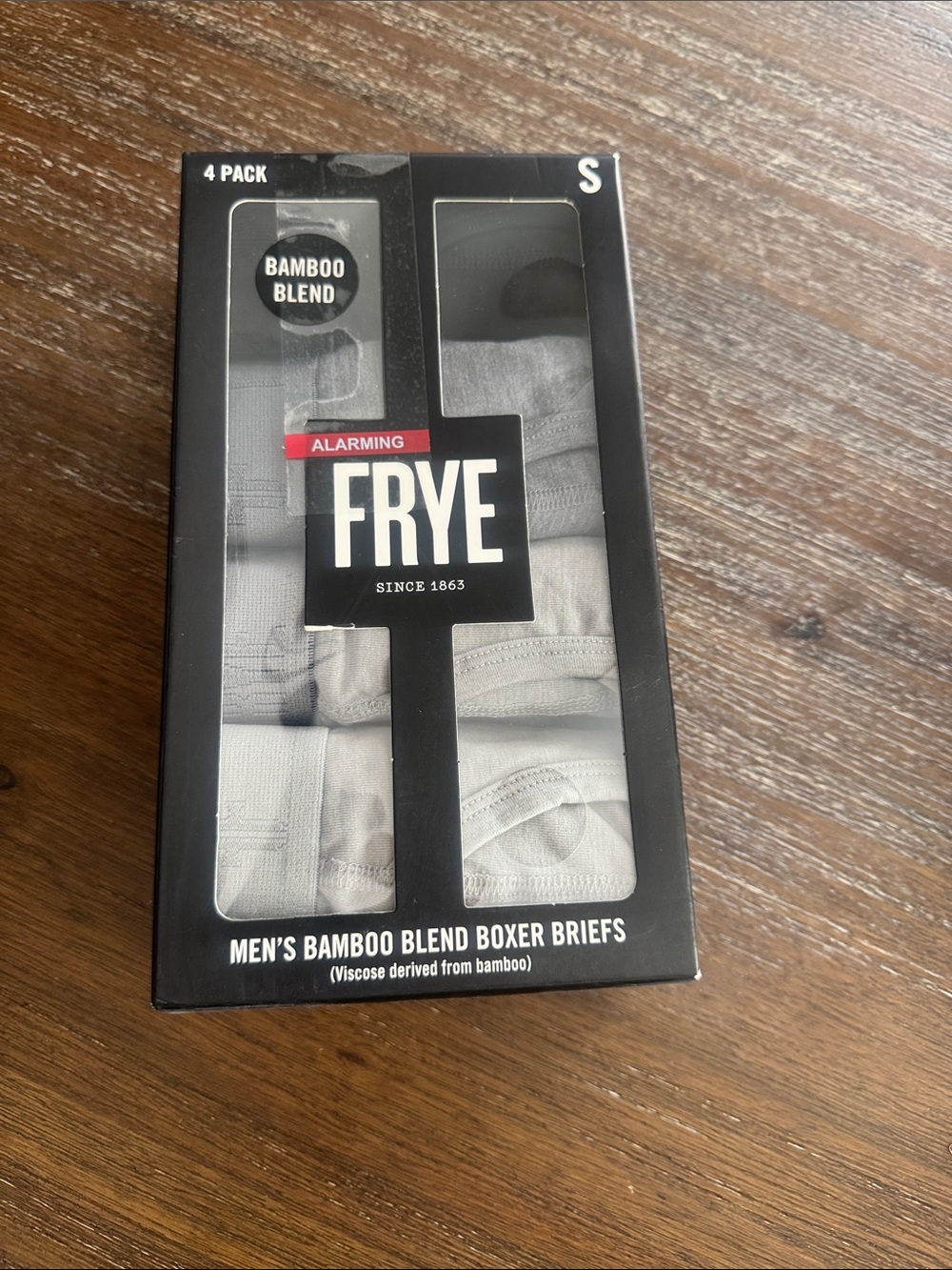 Frye Mens Bamboo Blend Boxer Briefs 4-Pack Ultra Soft Multicolor NEW